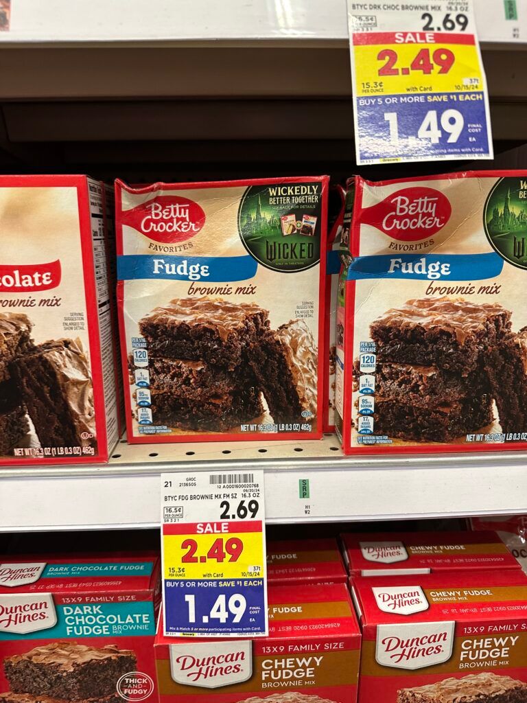 betty crocker brownie mix kroger shelf image