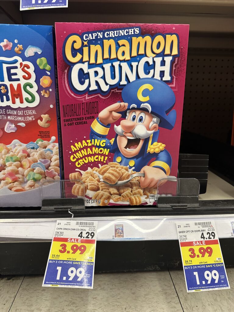 capn crunch cinnamon kroger shelf image