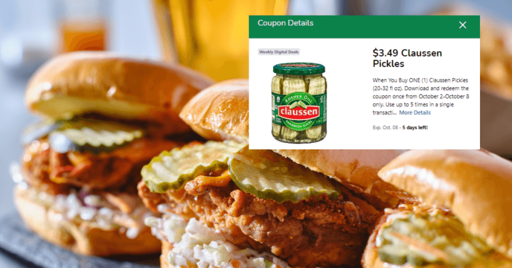 claussen pickles kroger digital coupon