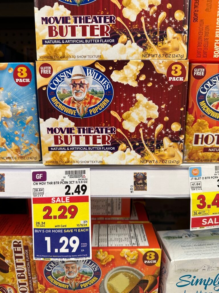 cousin wilies popcorn kroger shelf image (1)