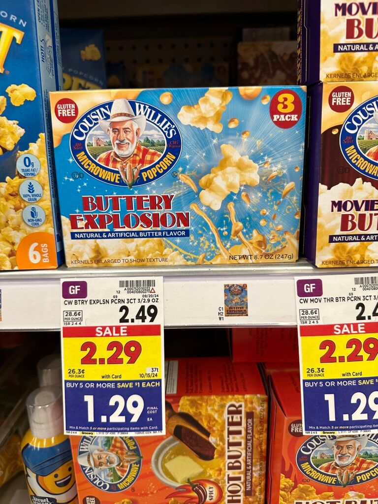 cousin wilies popcorn kroger shelf image (1)