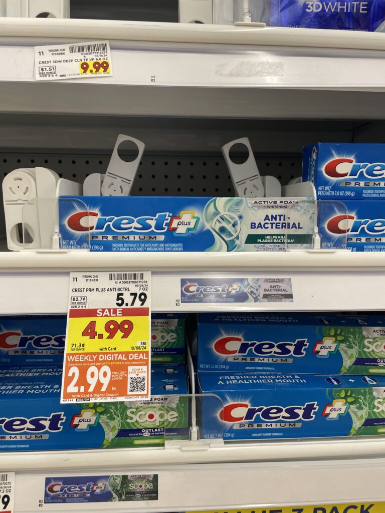 crest toothpaste kroger shelf image 