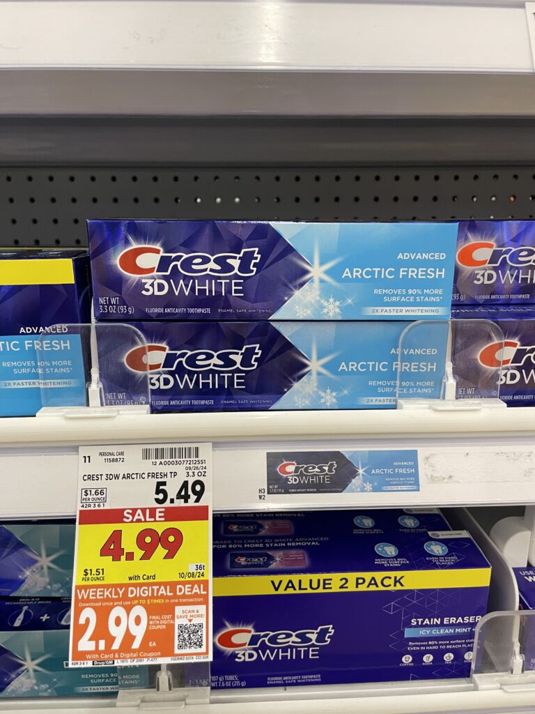 crest toothpaste kroger shelf image 