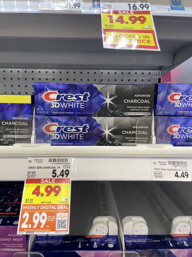 crest toothpaste kroger shelf image 