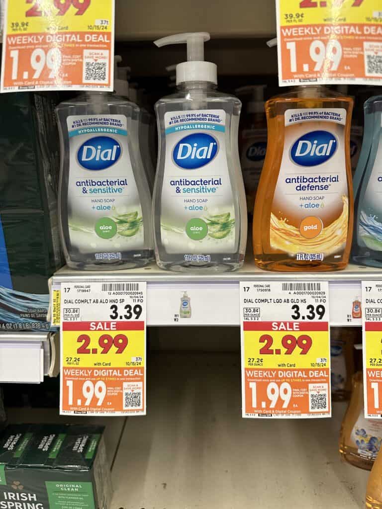 dial hand soap kroger shelf image (1)