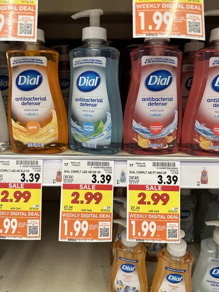 dial hand soap kroger shelf image (1)