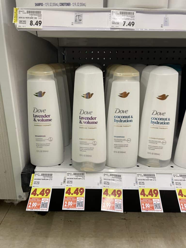 dove shampoo and conditioner kroger shelf image (1)