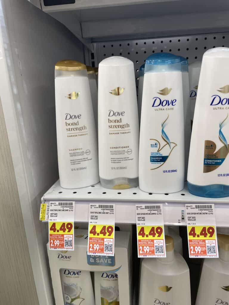 dove shampoo and conditioner kroger shelf image (1)