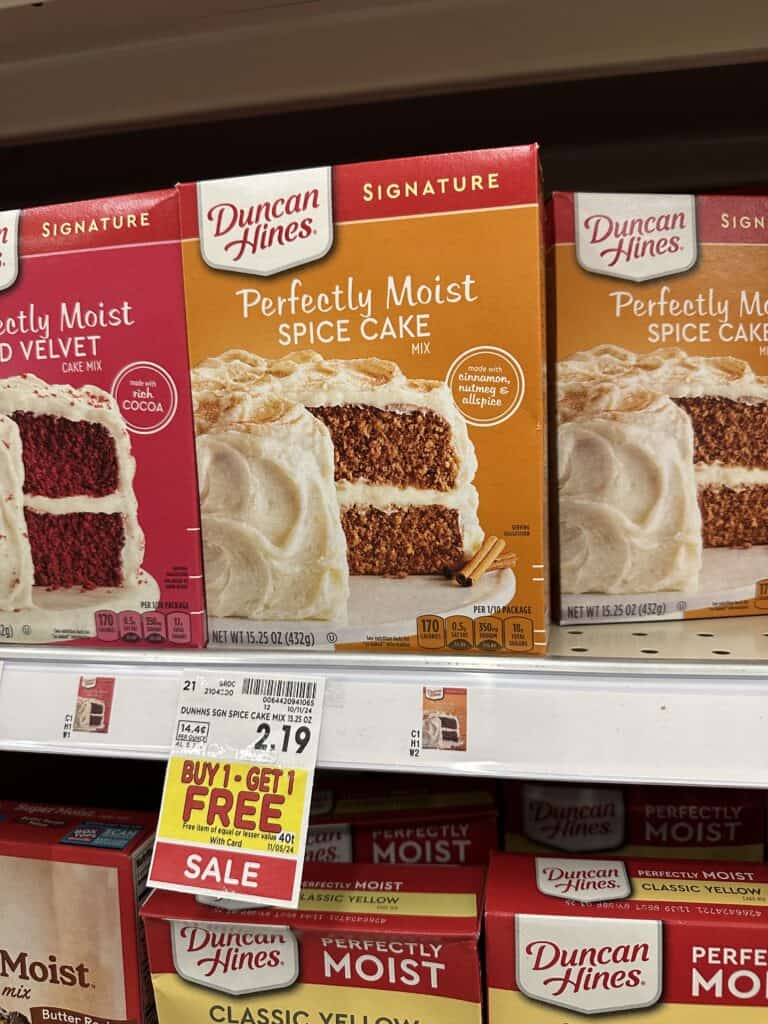 duncan hines cake mix kroger shelf image (6)