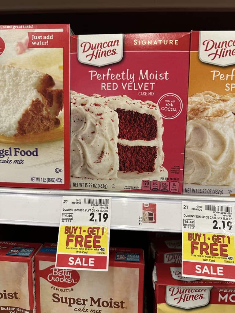 duncan hines cake mix kroger shelf image (6)