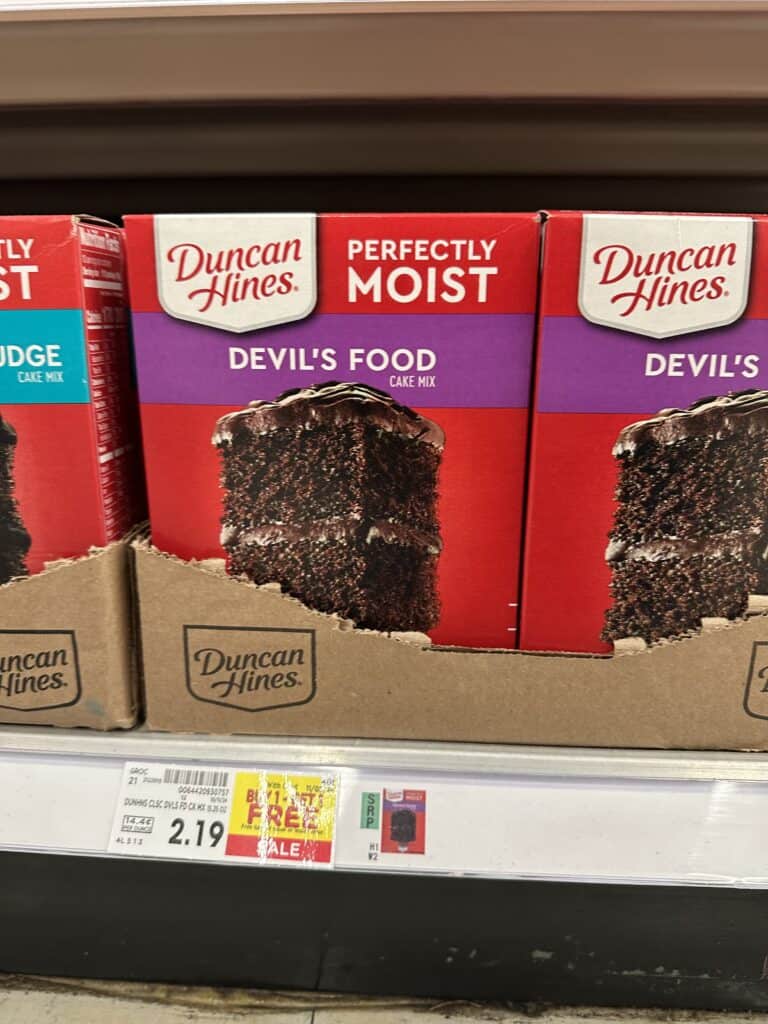 duncan hines cake mix kroger shelf image (6)