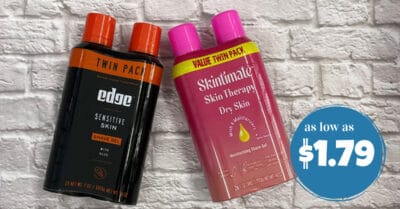 edge and skintimate twin pack kroger krazy