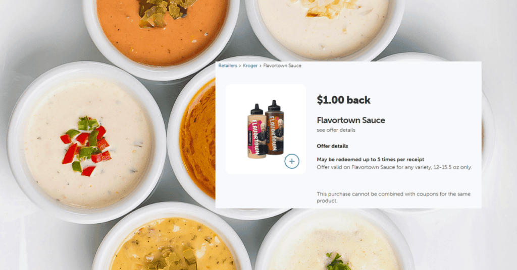 flavortown sauces ibotta rebate kroger