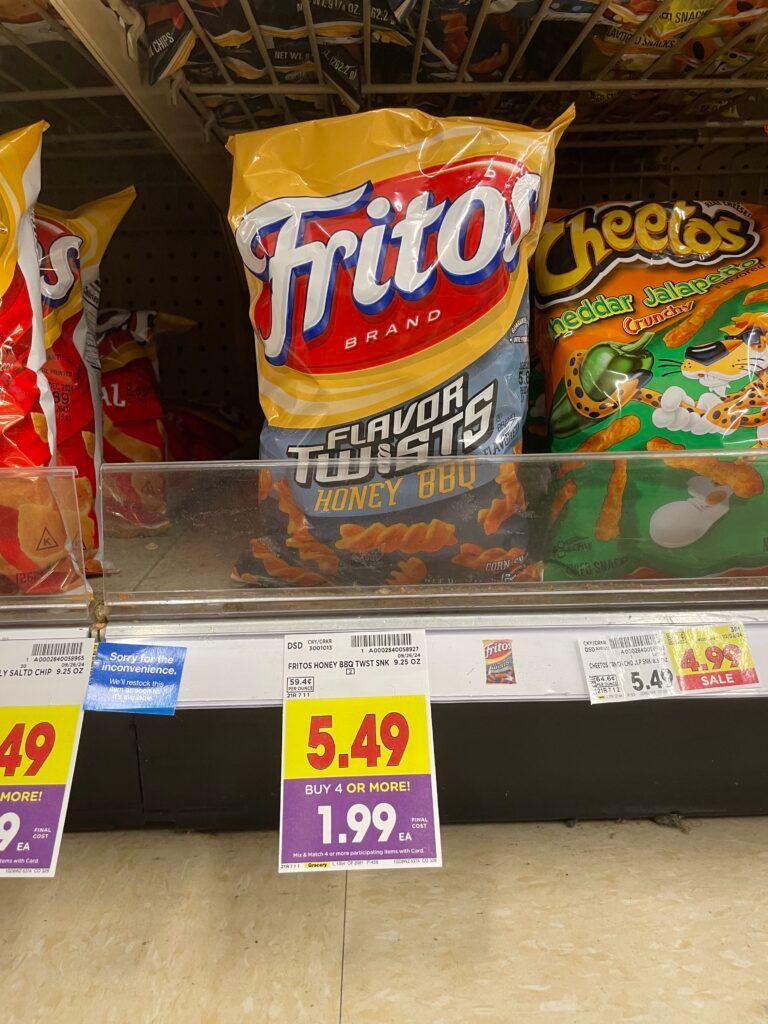 doritos, tostitos, cheetos and lays kroger shelf image' (1)