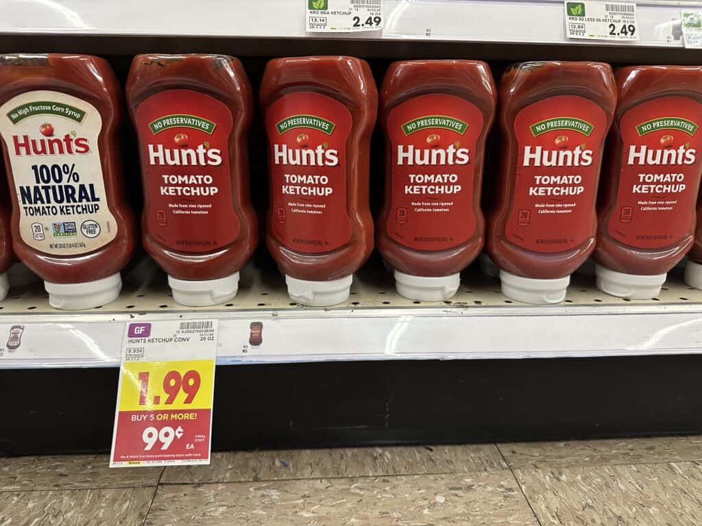 hunt's ketchup kroger shelf image