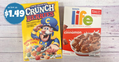 life and cap'n crunch cereal kroger krazy