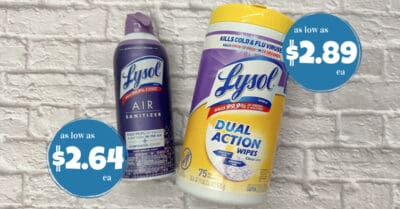 lysol wipes and air sanitizer kroger krazy