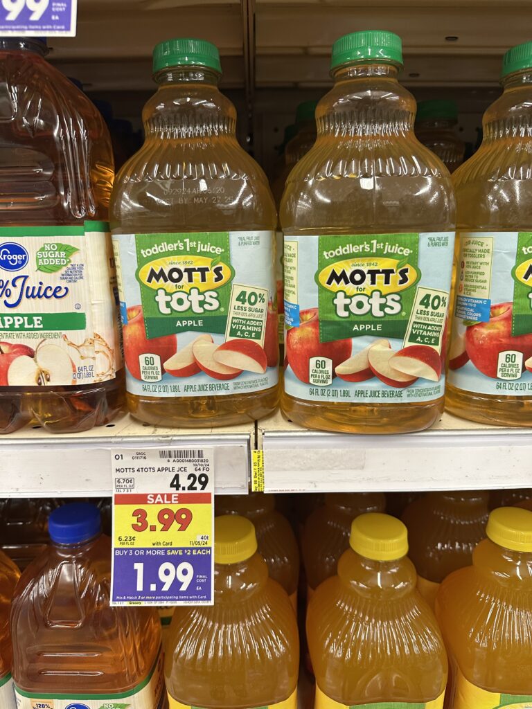 motts apple juice kroger shelf image (1)