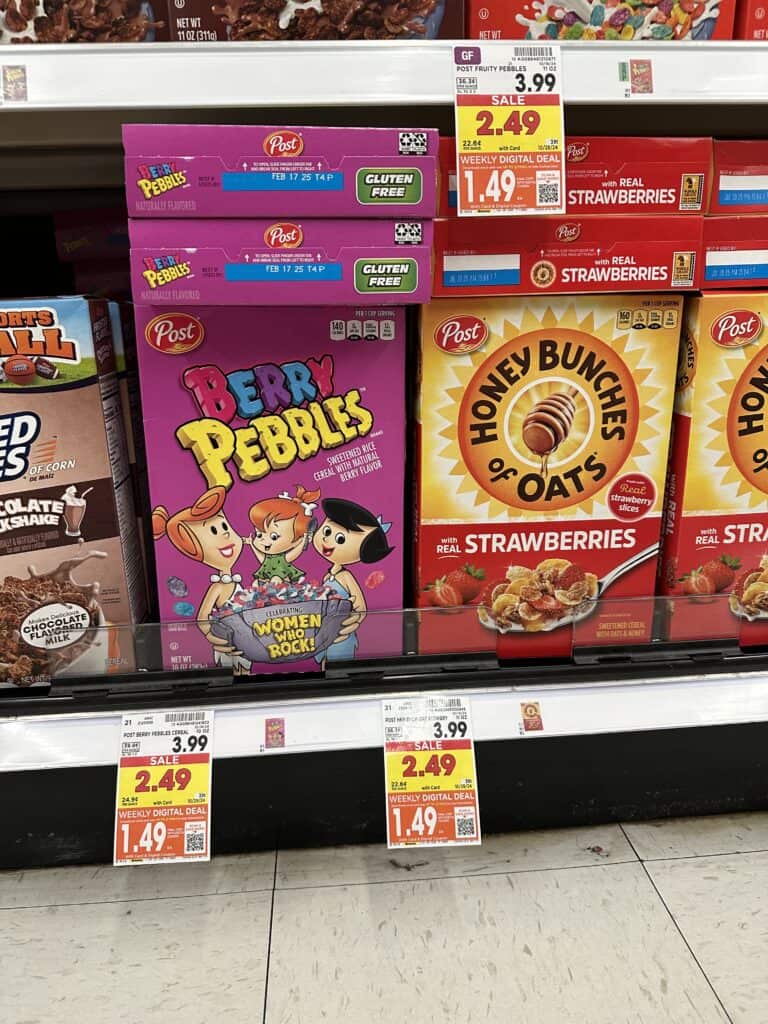 post cereal kroger shelf image