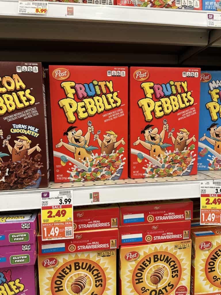 post cereal kroger shelf image