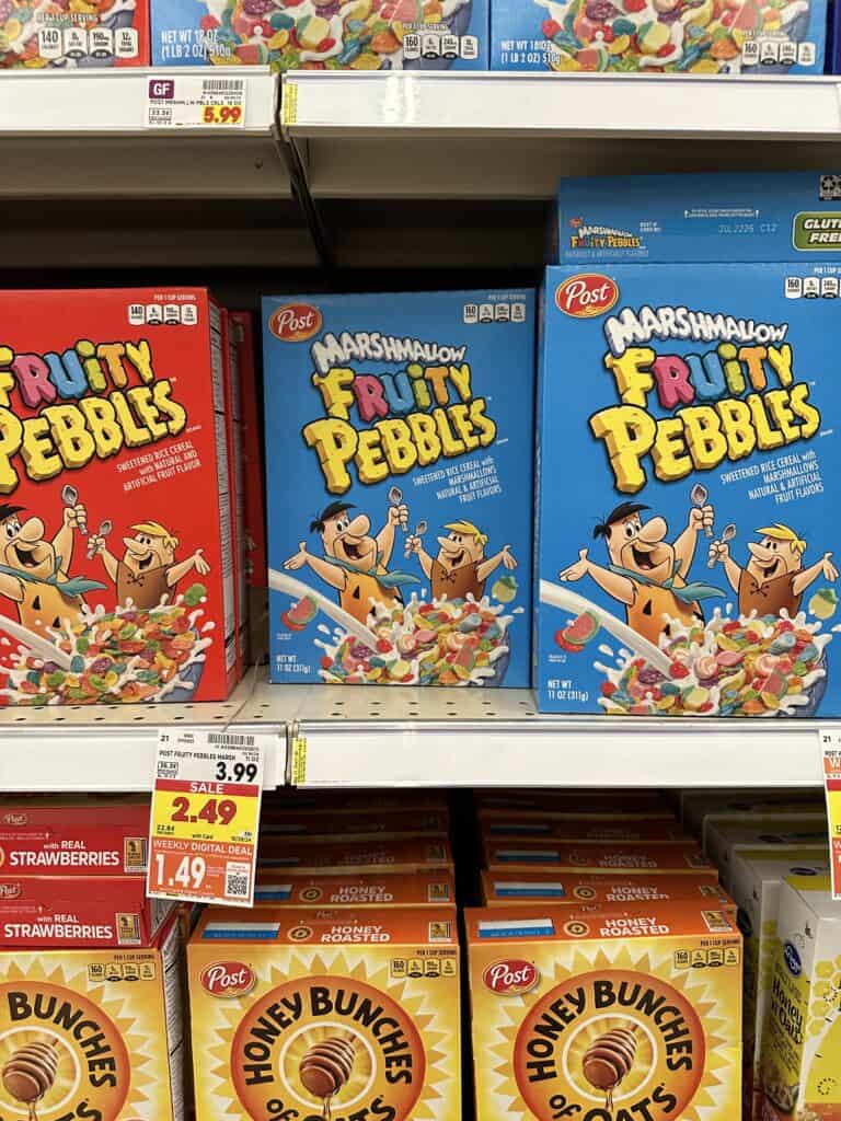 post cereal kroger shelf image