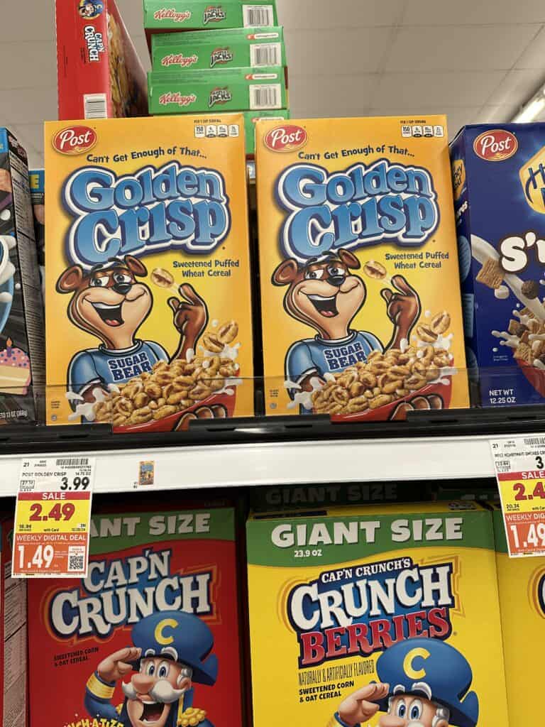 post cereal kroger shelf image