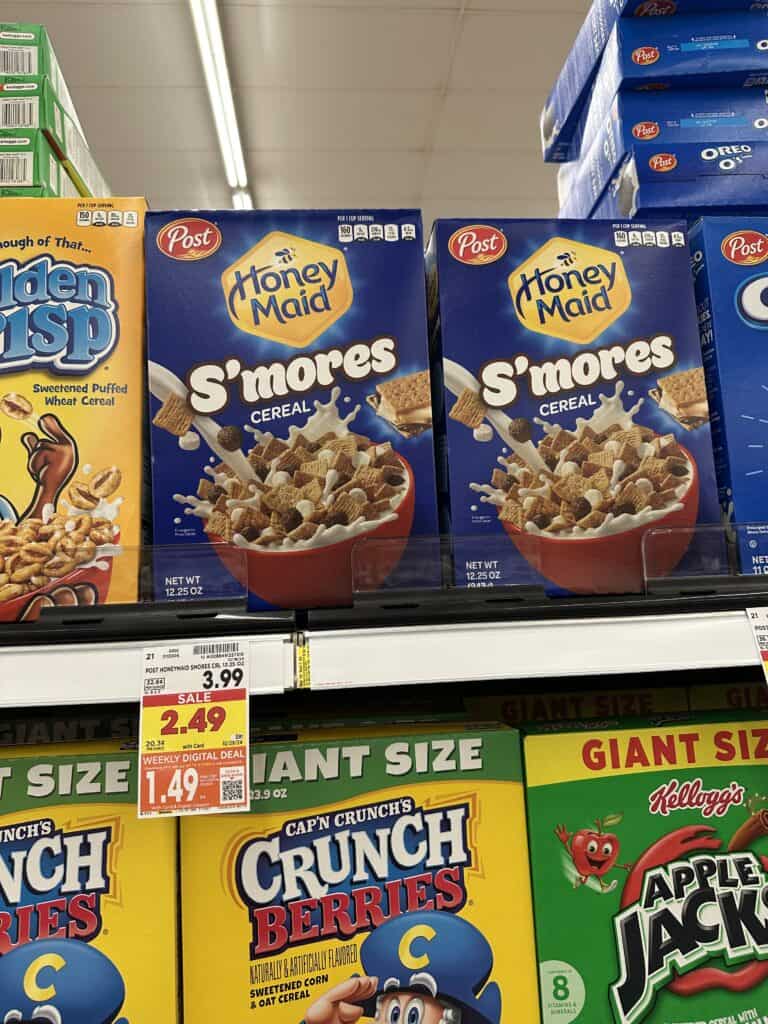 post cereal kroger shelf image