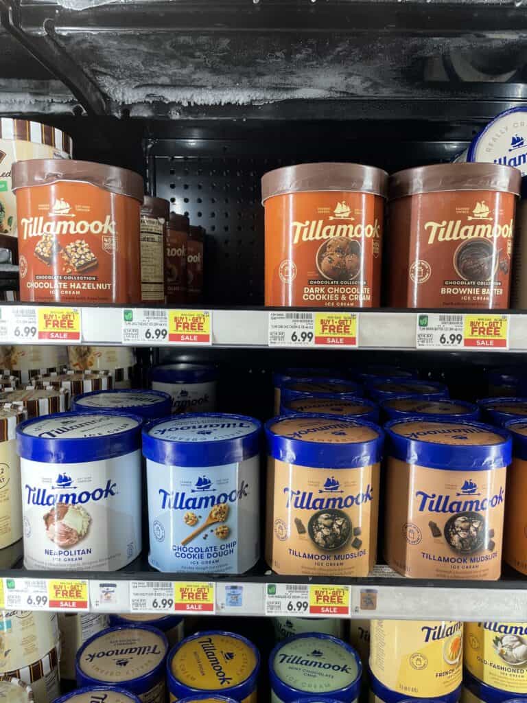 tillamook ice cream kroger shelf image (2)