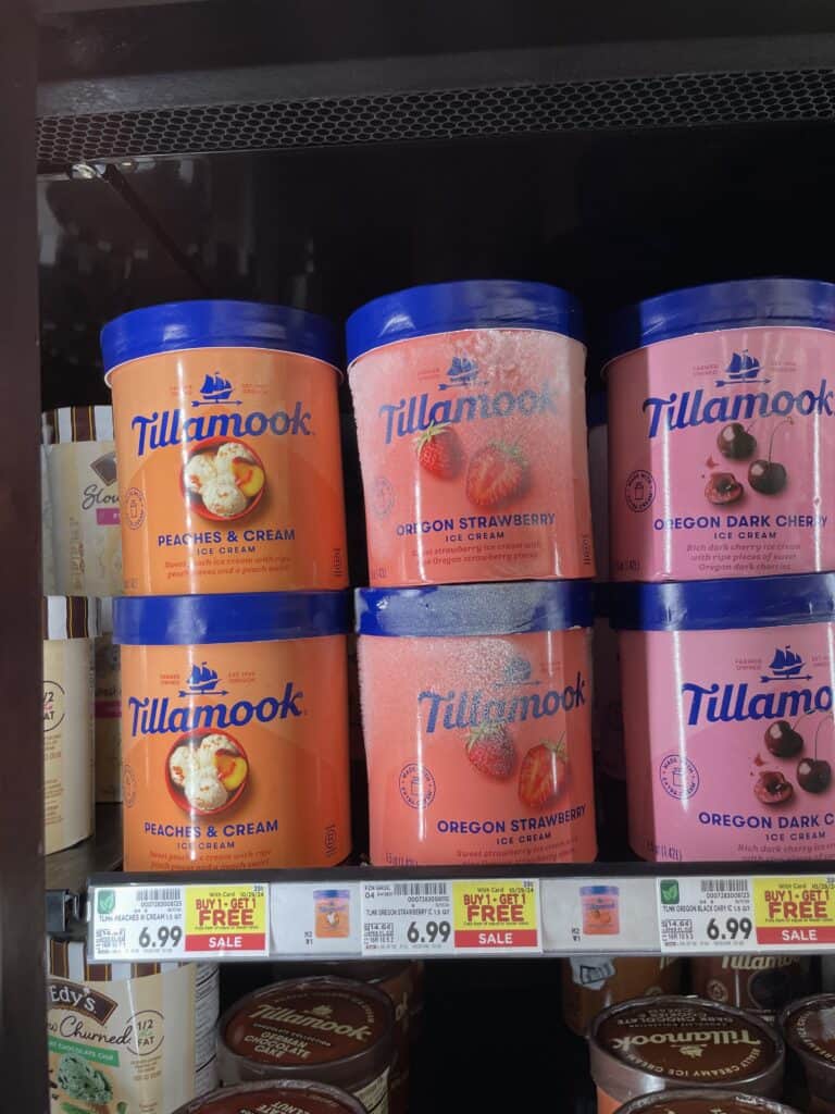 tillamook ice cream kroger shelf image (2)