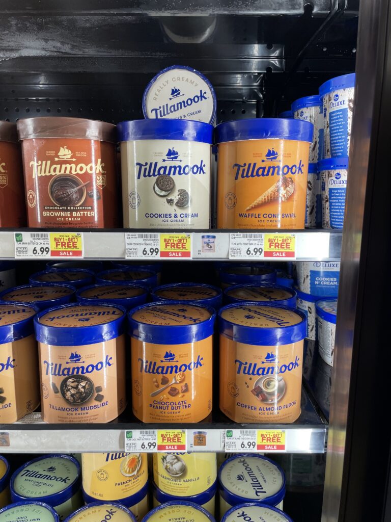 tillamook ice cream kroger shelf image (2)