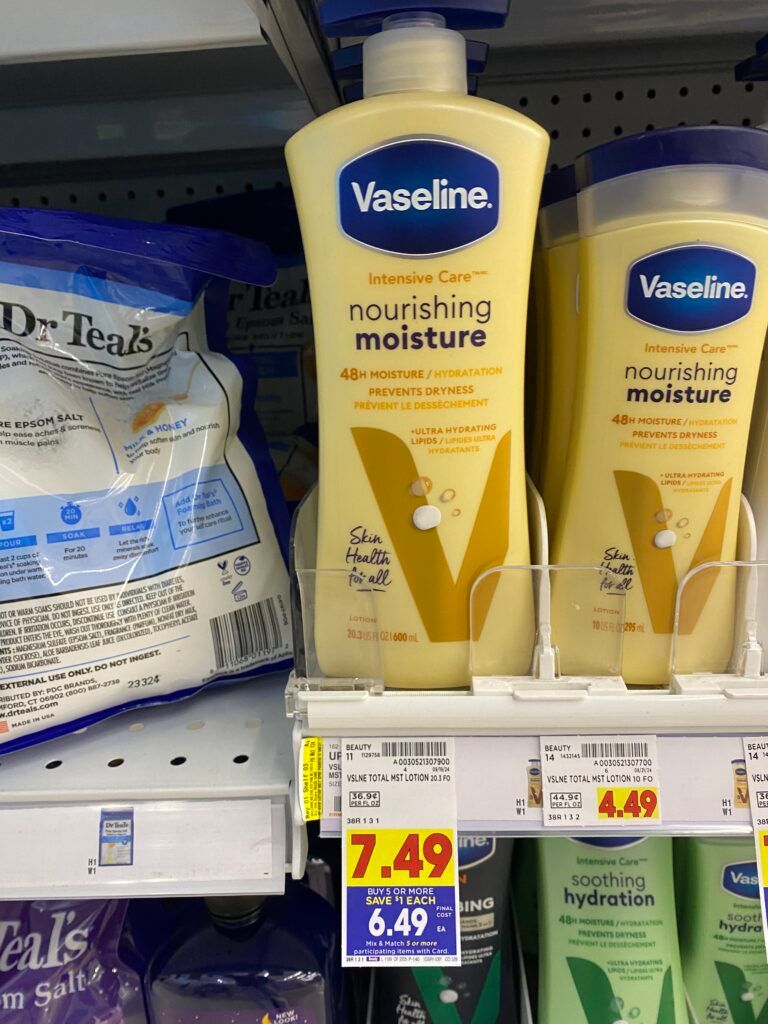 vaseline body lotion kroger shelf image (1)