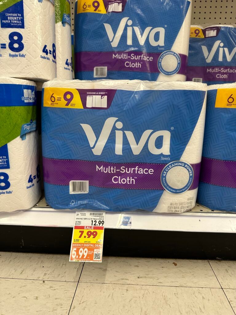 viva paper towels kroger shelf image