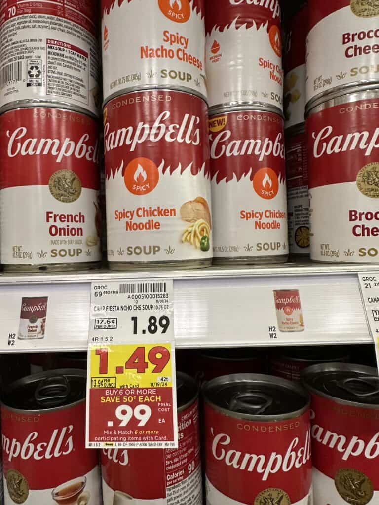 Campbell's Cans kroger shelf image (1)