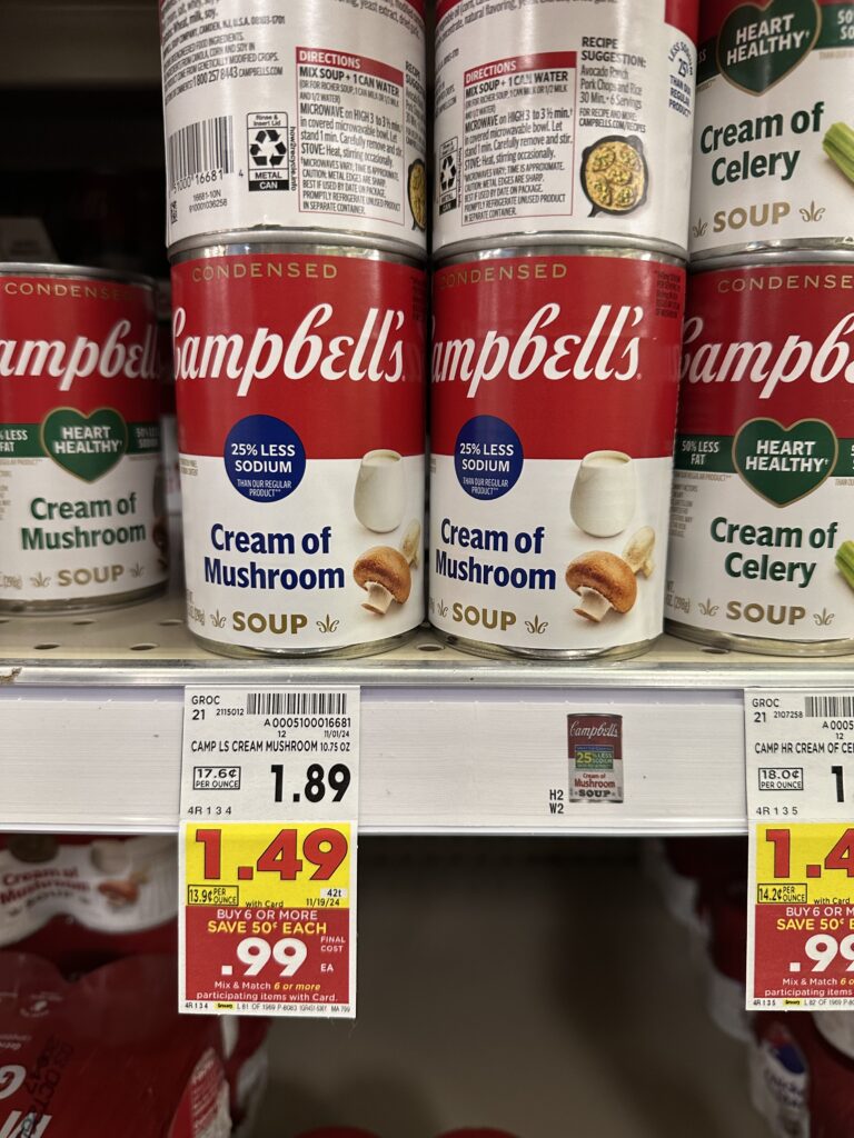 Campbell's Cans kroger shelf image (1)