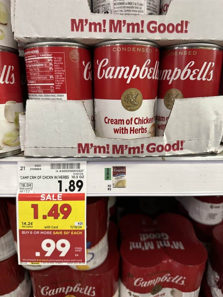 Campbell's Cans kroger shelf image (1)