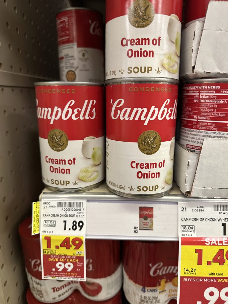 Campbell's Cans kroger shelf image (1)