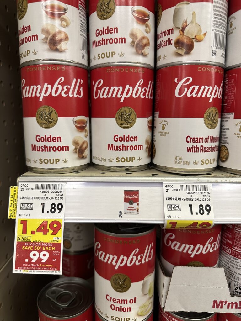 Campbell's Cans kroger shelf image (1)