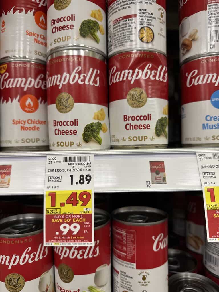 Campbell's Cans kroger shelf image (1)