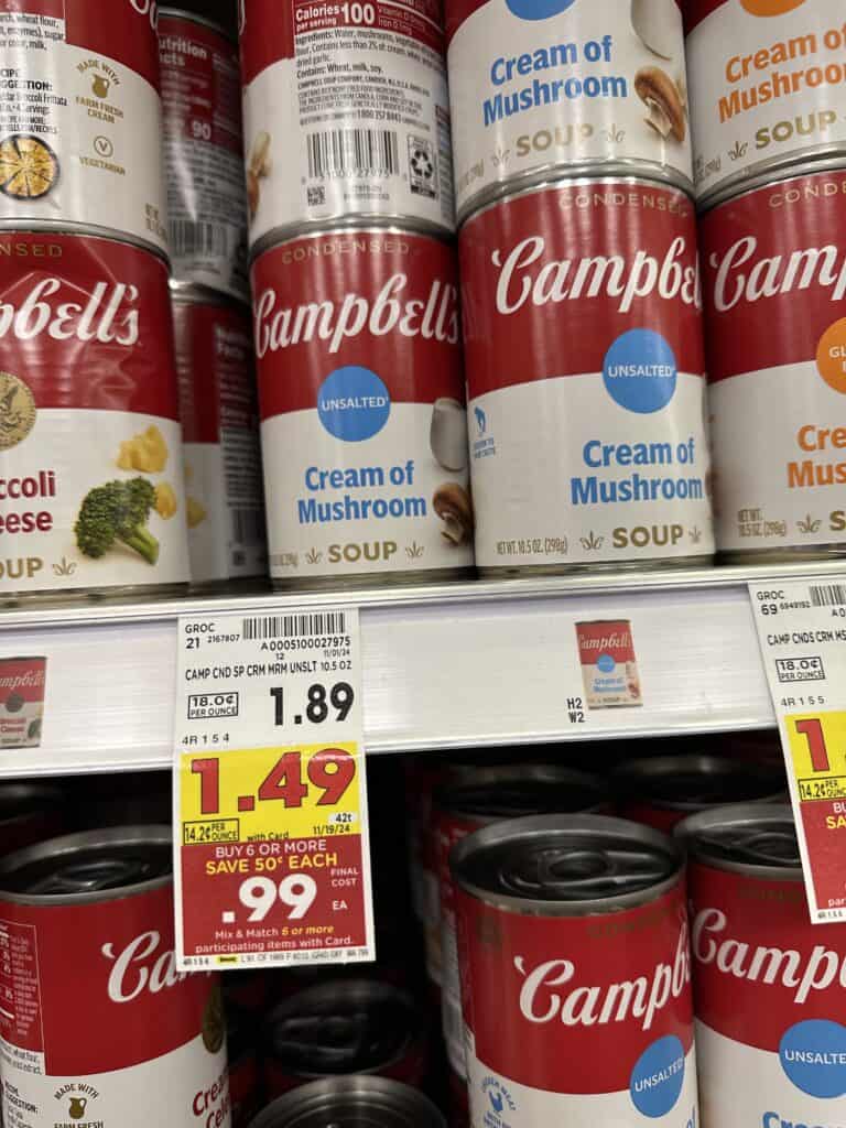 Campbell's Cans kroger shelf image (1)