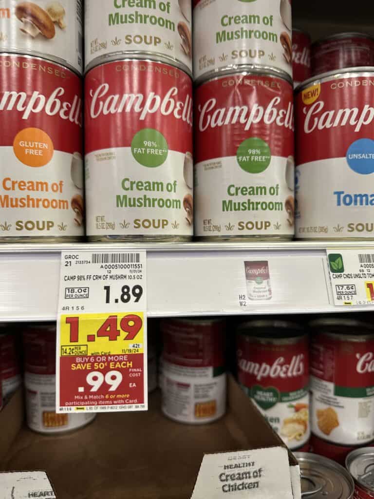 Campbell's Cans kroger shelf image (1)