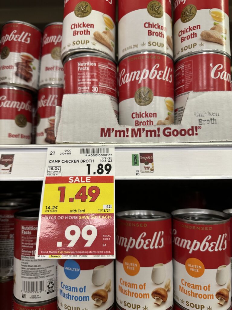 Campbell's Cans kroger shelf image (1)