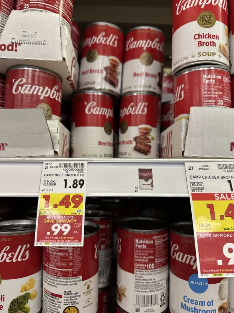 Campbell's Cans kroger shelf image (1)