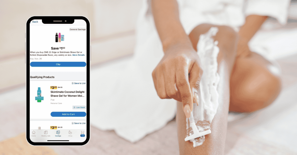 Edge and Skintimate Shave Gel Kroger Digital Coupon