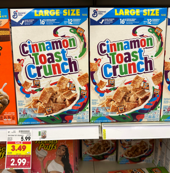 General Mills Cereals Kroger Shelf Image