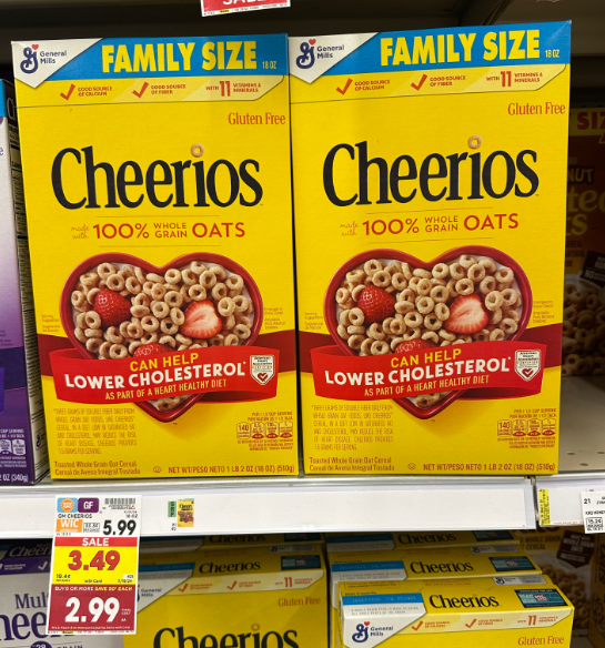 General Mills Cereals Kroger Shelf Image