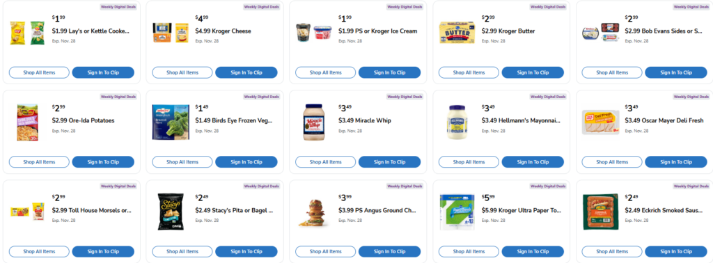 Kroger Weekly Digital Coupons