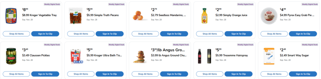 Kroger Weekly Digital Coupons