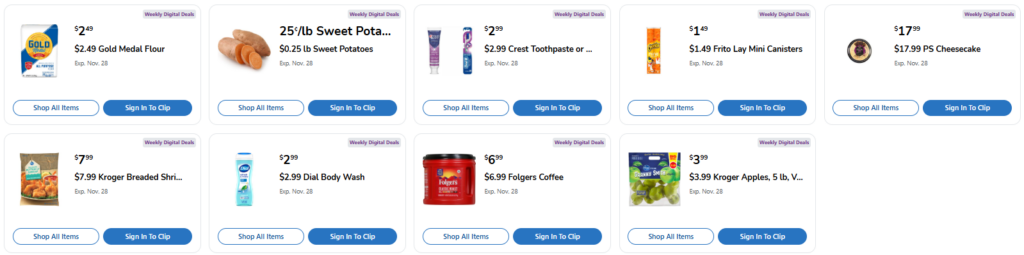 Kroger Weekly Digital Coupons