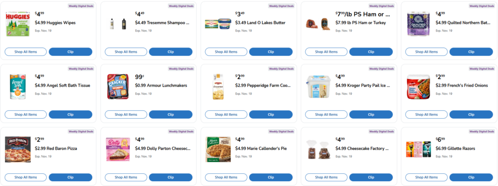 Kroger Weekly Digital coupons