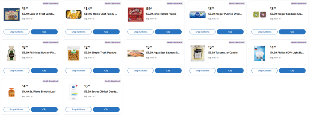 Kroger Weekly Digital coupons